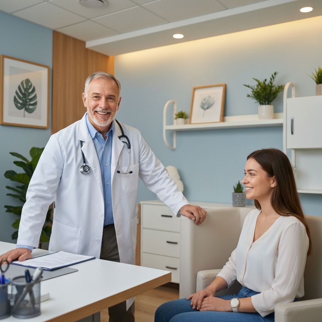 Doctor consulting with a patient in a clinic